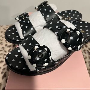 Kate Spade black and white sandals